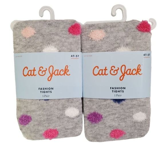 Baby Girls Tights 2 pack 6 to 12 Months Cat and Jack Polka Dots - Picture 7 of 7